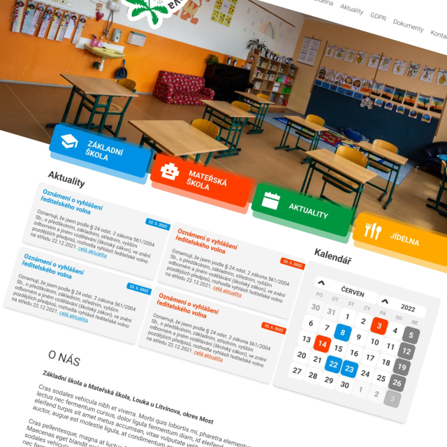 Webové stránky  řešení pro školy a školky