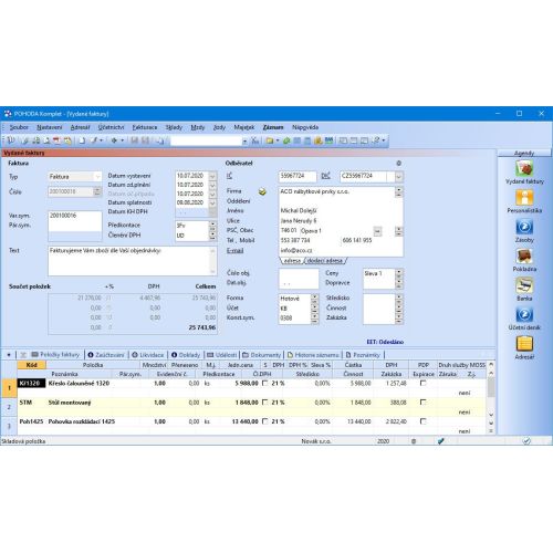 Stormware Pohoda export / import